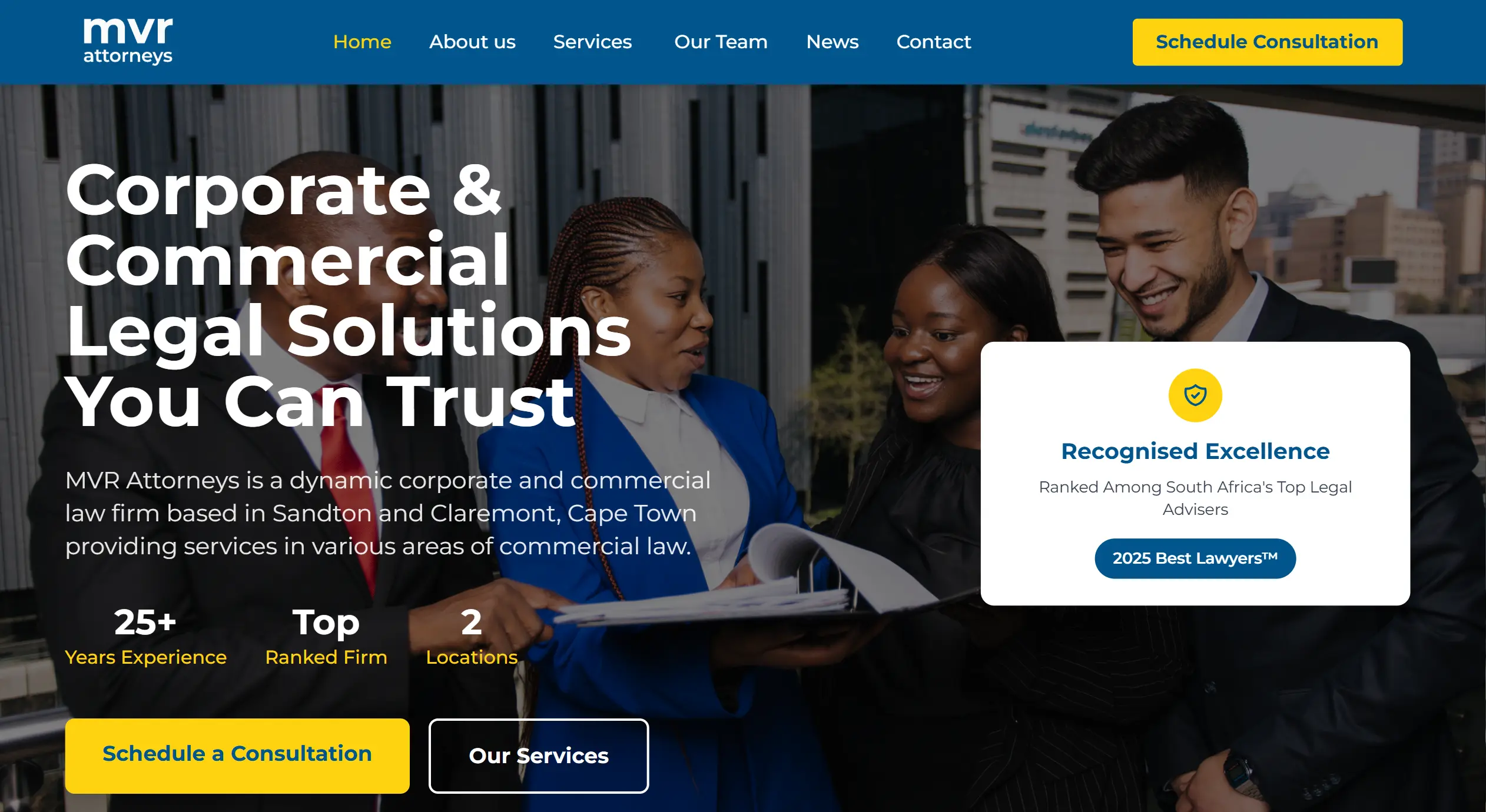 MVR Law website screenshot